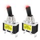 thumbnail image 1 of Interruptor DaierTek 30A 12V DC con LED rojo para coche y camión, 2 unidades, 1 of 6