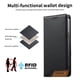 thumbnail image 2 of Funda Tipo Cartera de Cuero Sintético para Samsung Galaxy A13 Bloqueo RFID, con Ranuras para Tarjetas y Bolsillo para Efectivo, Cierre Magnético Fuerte Negro, 2 of 6