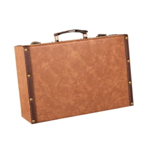 Bothyi - Caja De Madera Con Decoración Elegante Retro Europea, Maleta Para Recuerdos De Bodas, Color Caqui