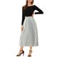 thumbnail image 2 of Falda de fiesta plisada midi con cintura elástica metálica para mujer NOMADIC NOOK S tono plateado, 2 of 7