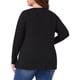 thumbnail image 3 of Agnes Orinda Conjuntos de Halloween Tallas Grandes Blusas Túnicas para Mujeres Camisa de Manga Larga con Cuello en V Botón de Otoño Suéter Suelto 3X Negro, 3 of 6