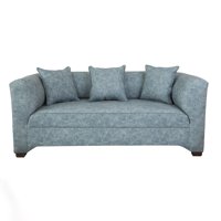 Muebles América - Sofá Metro 3 Cuerpos Cuero Auris Azul Claro