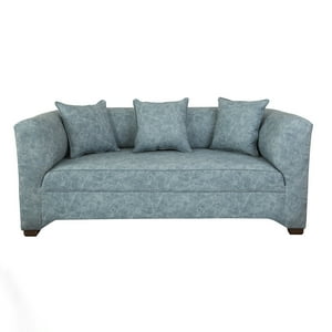 Muebles América - Sofá Metro 3 Cuerpos Cuero Auris Azul Claro