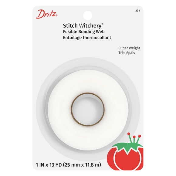 Fusible Web Dritz 231 Stitch Witchery, superpesado, blanco