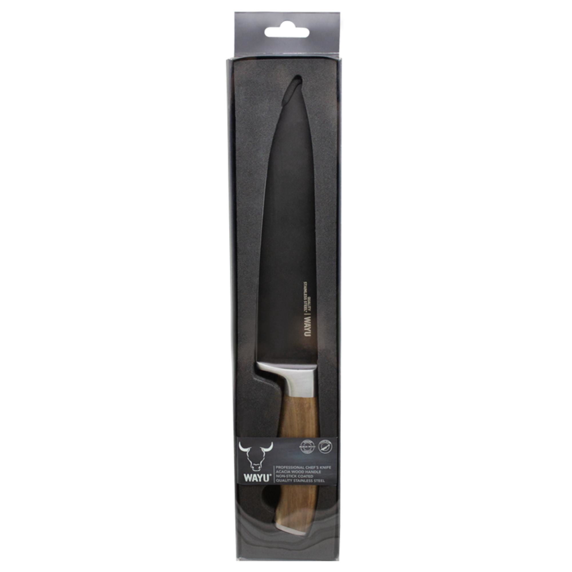 Cuchillo Acero Inoxidable - Madera 1 Pieza Negro
