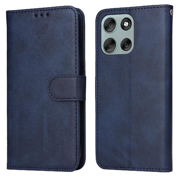 Funda Billetera para Motorola Moto G56 con Porta Tarjetas y Soporte Ajustable Azul