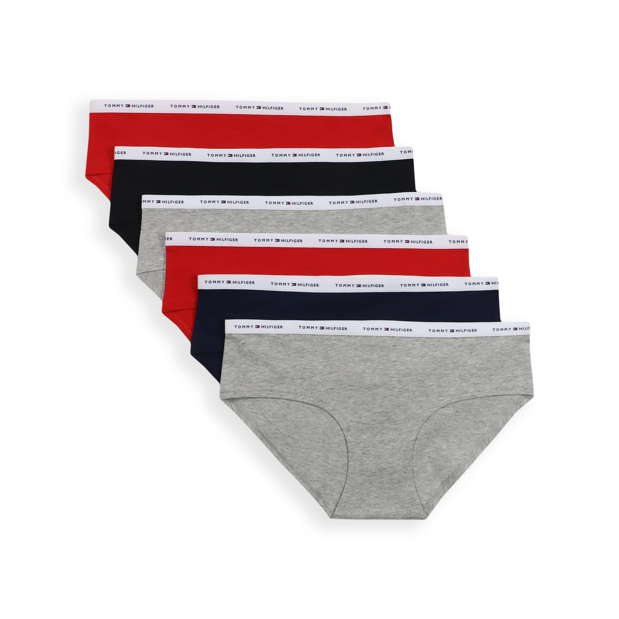 Braguitas Tommy Hilfiger De Algodón Para Mujer, Paquete De 6, Talla L