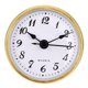 thumbnail image 1 of Inserto De Reloj De 70 Mm, Esfera Blanca Con Borde Dorado, Movimiento De Cuarzo Redondo, Funciona Con Pilas, 1 of 5