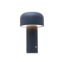 Vgo - Lampara De Mesa Gris Recargable Con Sensor 21 Cm