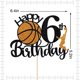 thumbnail image 2 of Adorno para pastel Crseniny de baloncesto – 6.º cumpleaños, 2 of 7