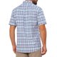thumbnail image 3 of Camisas para Hombre INSPIRE CHIC Cuello en Punta Manga Corta Cuadros Botón Camisa de Vestir de Negocios M Blanco Azul Marino, 3 of 6
