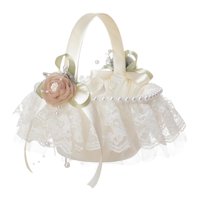 Bothyi - Cesta De Flores De Encaje De Boda Manija Cómoda Para Decoración De Centro De Mesa De Fiesta