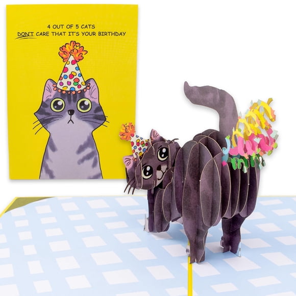 Tarjeta de cumpleaños desplegable Dirty Pop Cards Purrfect Cat Farting