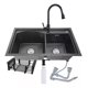 thumbnail image 2 of HandMade Aspor Handmade Sink 78x43 78x43NC Acero inoxidable, 2 of 3