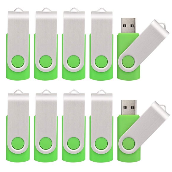 Unidad flash USB KALSAN Memory Stick 2.0 de 8 GB, paquete de 10 unidades, color verde