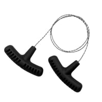 Ioensy - Sierra De Alambre De Acero Inoxidable Sierra De Cadena Manual Para Mochilero Escalada Jardinería Negro