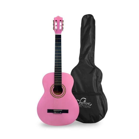 Guitarra Sevillana Rosada 30 pulgadas con Funda
