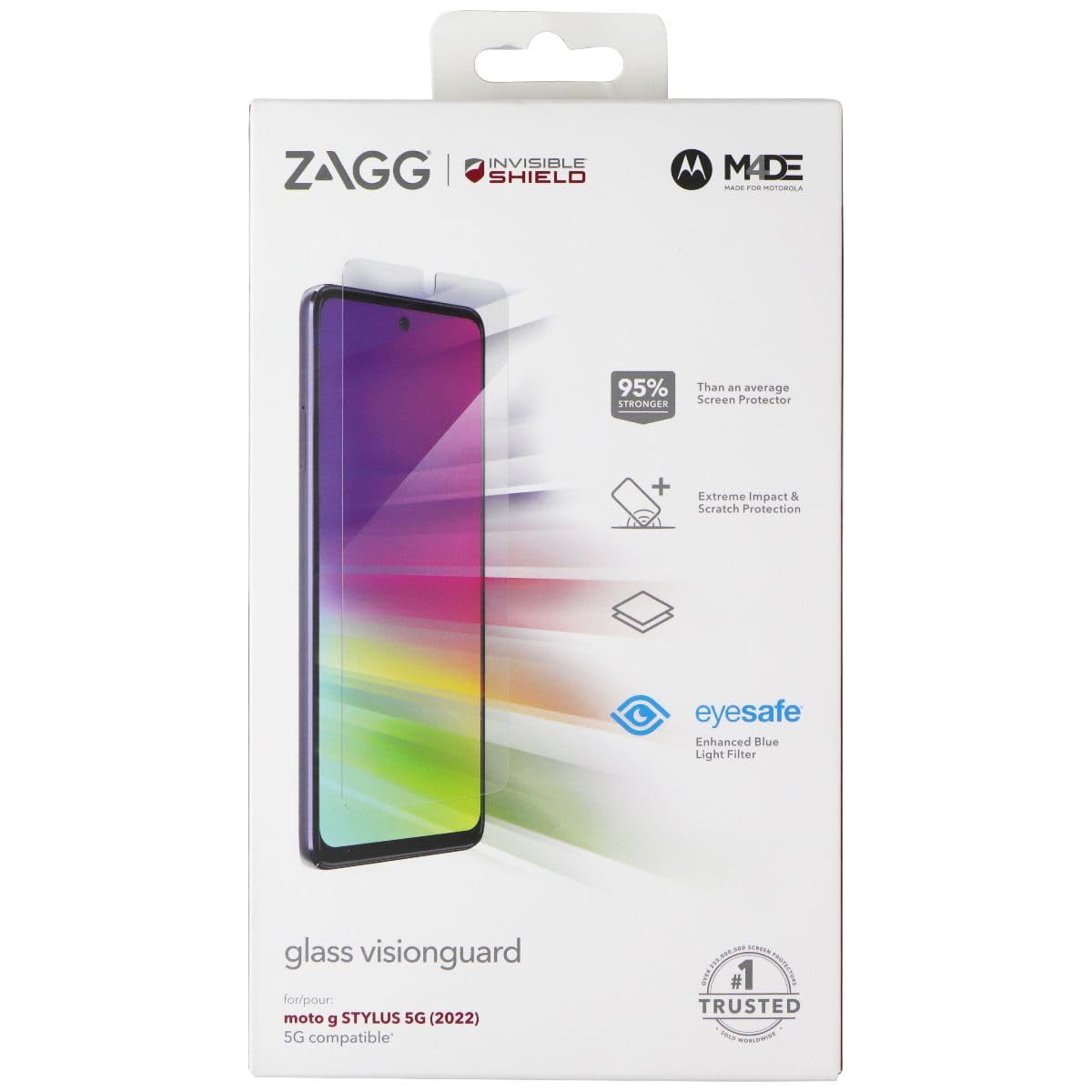 Protector De Pantalla Zagg Glass Visionguard Para Moto G Stylus 5g
