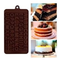 Genérico - Moldes Chocolate Moldes De Silicona Molde Doble Abecedario