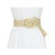 thumbnail image 4 of INSPIRE CHIC Cinturones Anchos de Mujer Cinturones Trenzados Tejidos para Vestido Hebilla Gruesa 22.83-37.01" Beige, 4 of 4