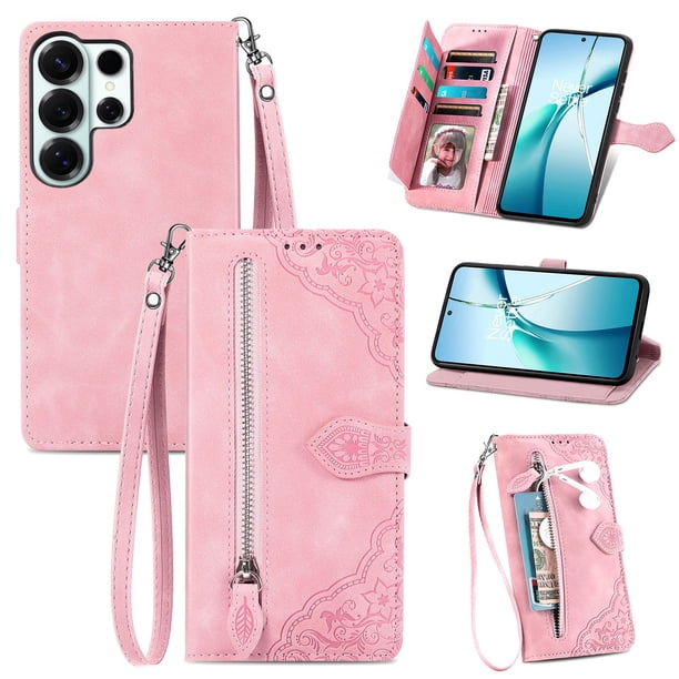 Funda FOXDOCK Cartera Piel Samsung Galaxy S26 Ultra – Antirrobo RFID, Antigolpes, Rosa