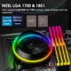 thumbnail image 4 of Enfriador de CPU Vetroo Eclipse de bajo perfil ARGB 95 W TDP para Intel, 4 of 9