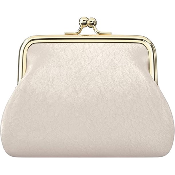 Billetera de cuero sintético con cerradura, diseño de cerradura metálica, material Pu preferido, textura de moda, compacta y portátil