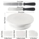 thumbnail image 3 of 6pcs Set Cake Decorating Turntable Kit Scrapers Spatula Smoother Rotating Holder Baking Tool Kitchen Gadgets Piping Table Set, 3 of 4