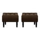 thumbnail image 1 of Set Pouf Wood 1c Felpa 00 Chocolate, 1 of 5