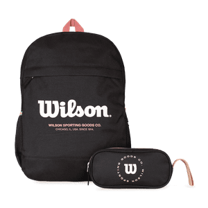 Pack Wilson Mochila Atom Negra + Estuche Charlotte Negro