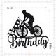 thumbnail image 2 of Bicicleta Cake Topper Crseniny Black Flash, feliz cumpleaños, 2 of 7