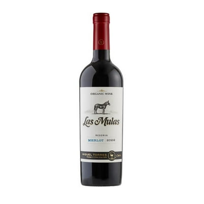 Vino Tinto Merlot Botella 750 Ml Las Mulas
