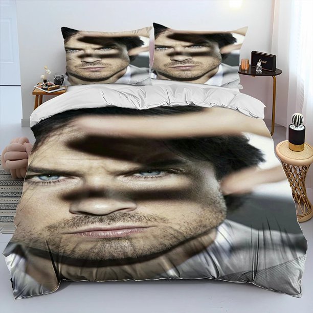 New Movie The Vampire Diaries Bedding Set Single Twin Full Queen King Size Bed Set Adult Kid Bedroom Duvetcover Set Home TextileBed Sheets