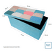 thumbnail image 2 of Puff Baul Plegable Organizador 76x38 Tela Mix Rosado, 2 of 4