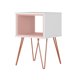 thumbnail image 1 of Mesa Lateral Retro Dallas Blanco Rosa, 1 of 3