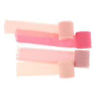 Bothyi - 4 Piezas De Cinta De Seda De Gasa De 5 Yardas Hechas A Mano Para Decoraciones, Envoltorios De Regalos, Color Rosa