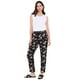 thumbnail image 1 of Pantalón Mujer Lazo Print Hojas Negro Corona, 1 of 5