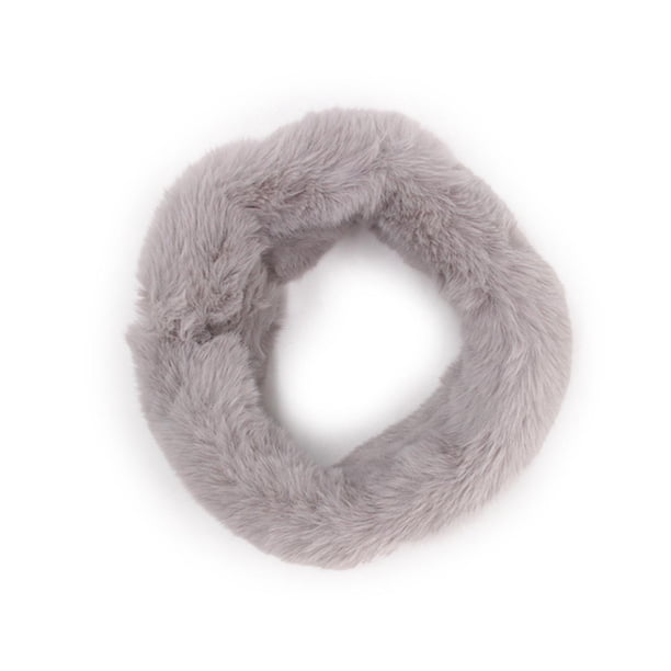 Cuello Fur Con Imán Mujer Suave Abrigado Invierno Elegante gris Talla Única