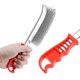 thumbnail image 3 of Cepillo de alambre QWORK 23 cm, juego de 3 piezas, acero inoxidable, 3 of 8