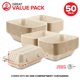 thumbnail image 2 of Envases tipo concha para comida para llevar – Stock Your Home (paquete de 50), 2 of 7