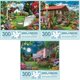 thumbnail image 1 of Rompecabezas en trozos y piezas, 300 piezas, x3, Blooming Back Yard, 1 of 8