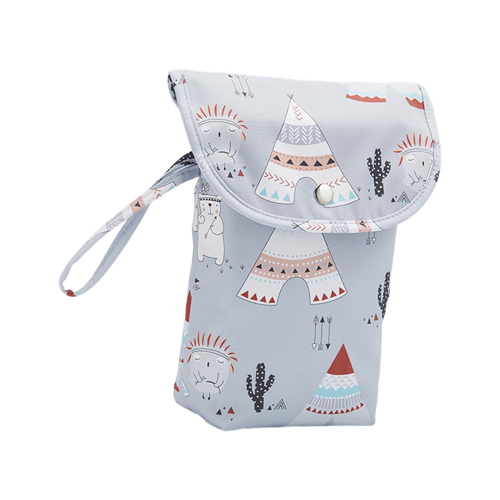 Magideal - Bolsa De Pañales Para Bebés, Bolsa De Transporte Portátil A Prueba De Agua, Bolsa De Almacenamiento De Pañales De Gran Capacidad, Bolsa De Pañales , De Dibujos Patrón De Dibujos Animados