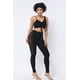 thumbnail image 2 of Top Corto Fruncido Ajustable con Tiras de Malla y Leggings con Paneles Laterales Transparentes, 2 of 5