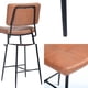 thumbnail image 5 of Pack 2 Pisos De Bar Con Espaldar Acolchado Café, 5 of 6