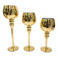 Genérico - Set 3 Portavelas Diseño Copa Gala Soporte Decorativo Jhn