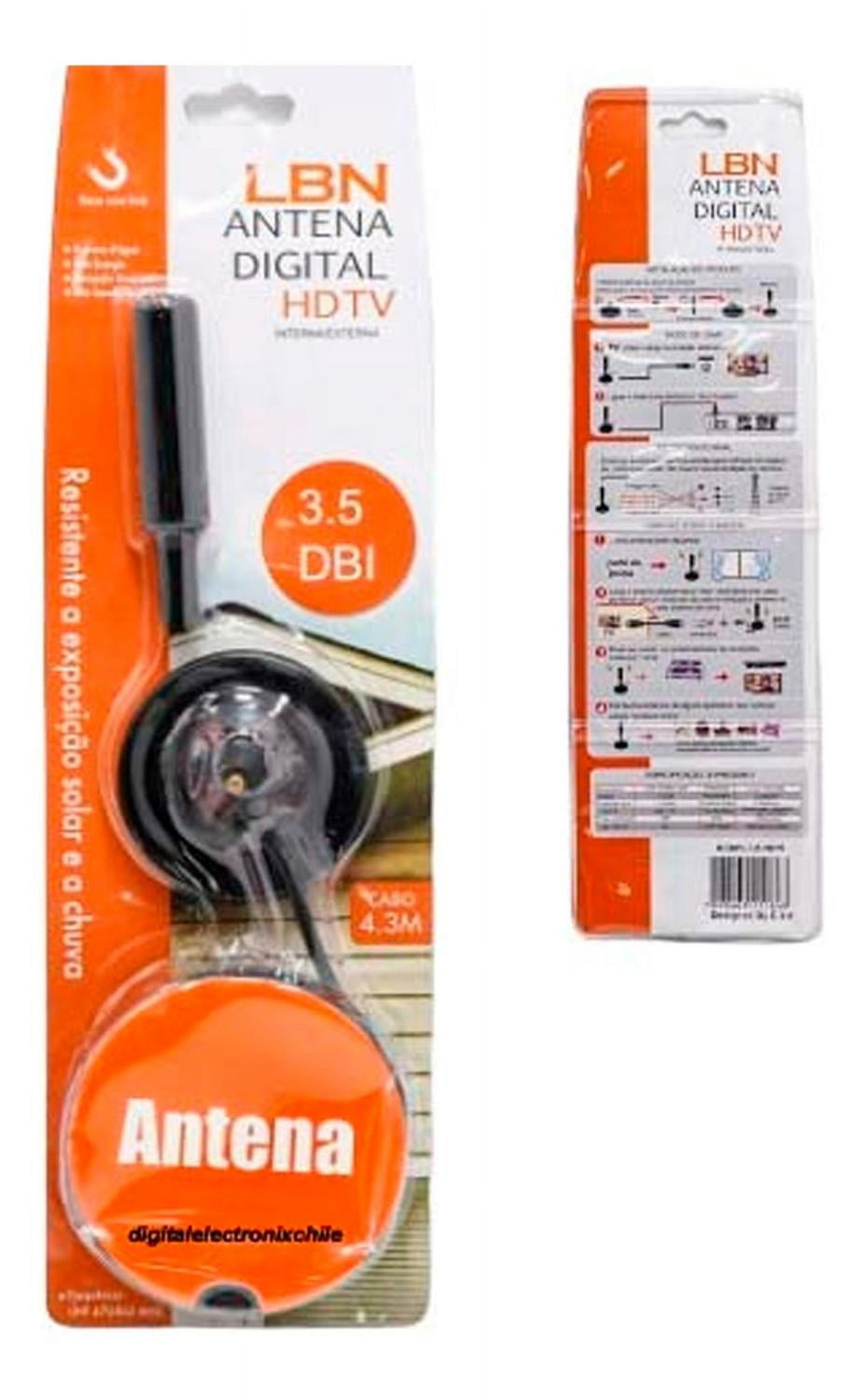 Dm - Antena Tv Digital Lbn Cable 5 Mts Magnetica Azul