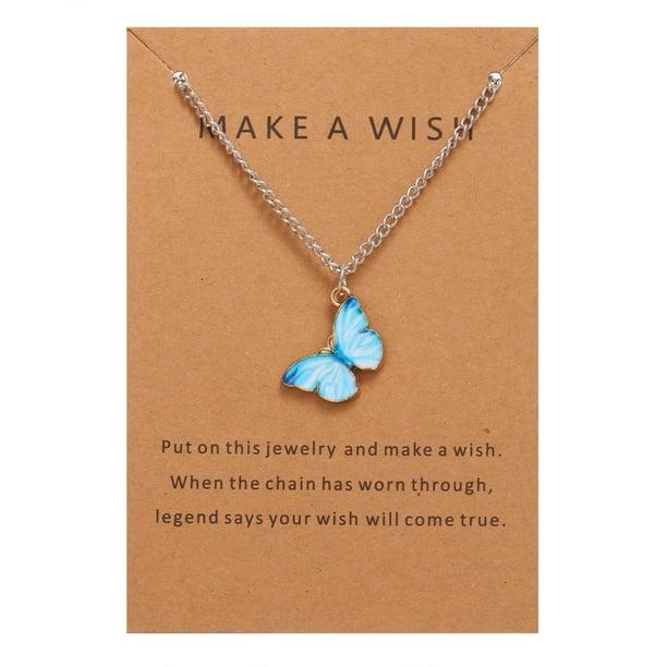 Gorgeous Butterfly Pendant Necklace - Adjustable Chain Jewelry Decoration for Women