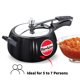 thumbnail image 2 of Olla a presión Hawkins Contura Black 5L para 5-7 personas, 2 of 9