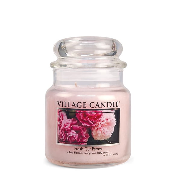 Candle Village Candle Candle, peonía recién cortada, 13.75 oz, perfumada