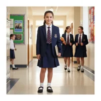 Genérico - Falda Colegio Niña Juvenil Gris Clásica Confección Nacional